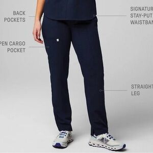 Fabletics Navy Blue Straight Scrub Pants
